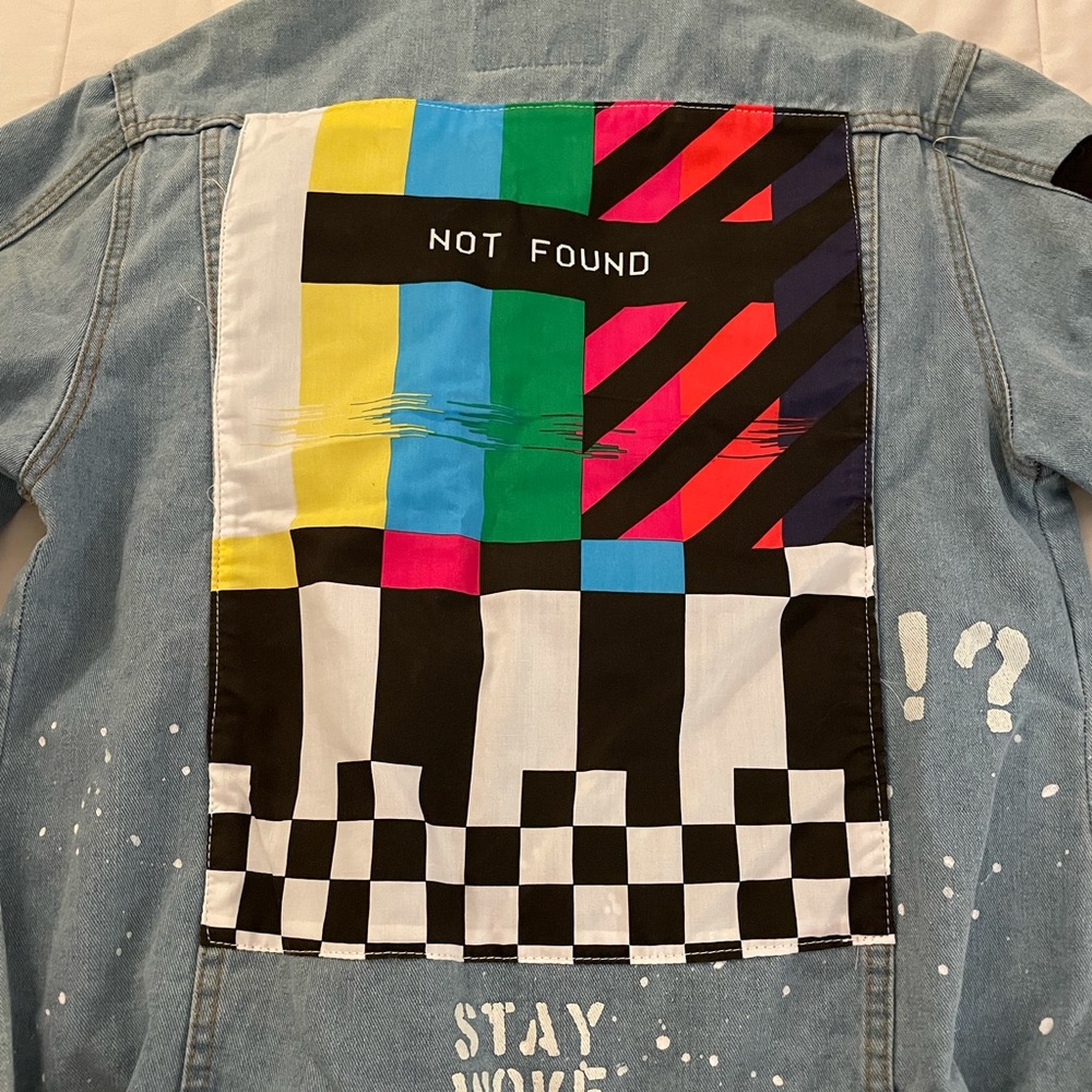 Rue21 Patchwork Graphic Denim Jacket - image 6